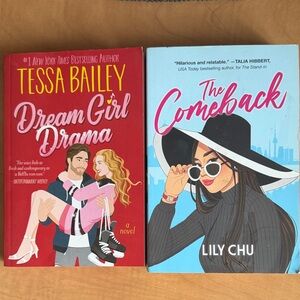 Dream Girl Drama & The Comeback - Red & Light Blue Book Covers